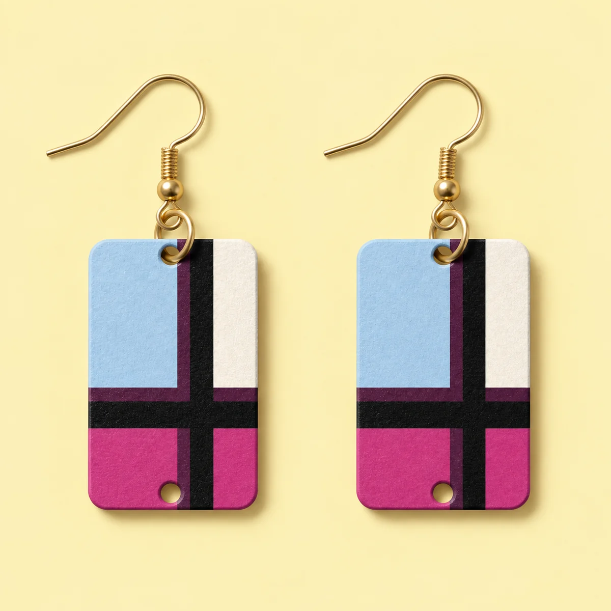 Orecchini Check windowpane