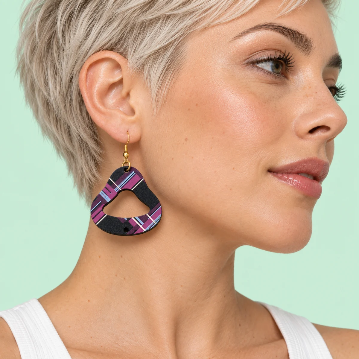 Orecchini Tartan · Indossato