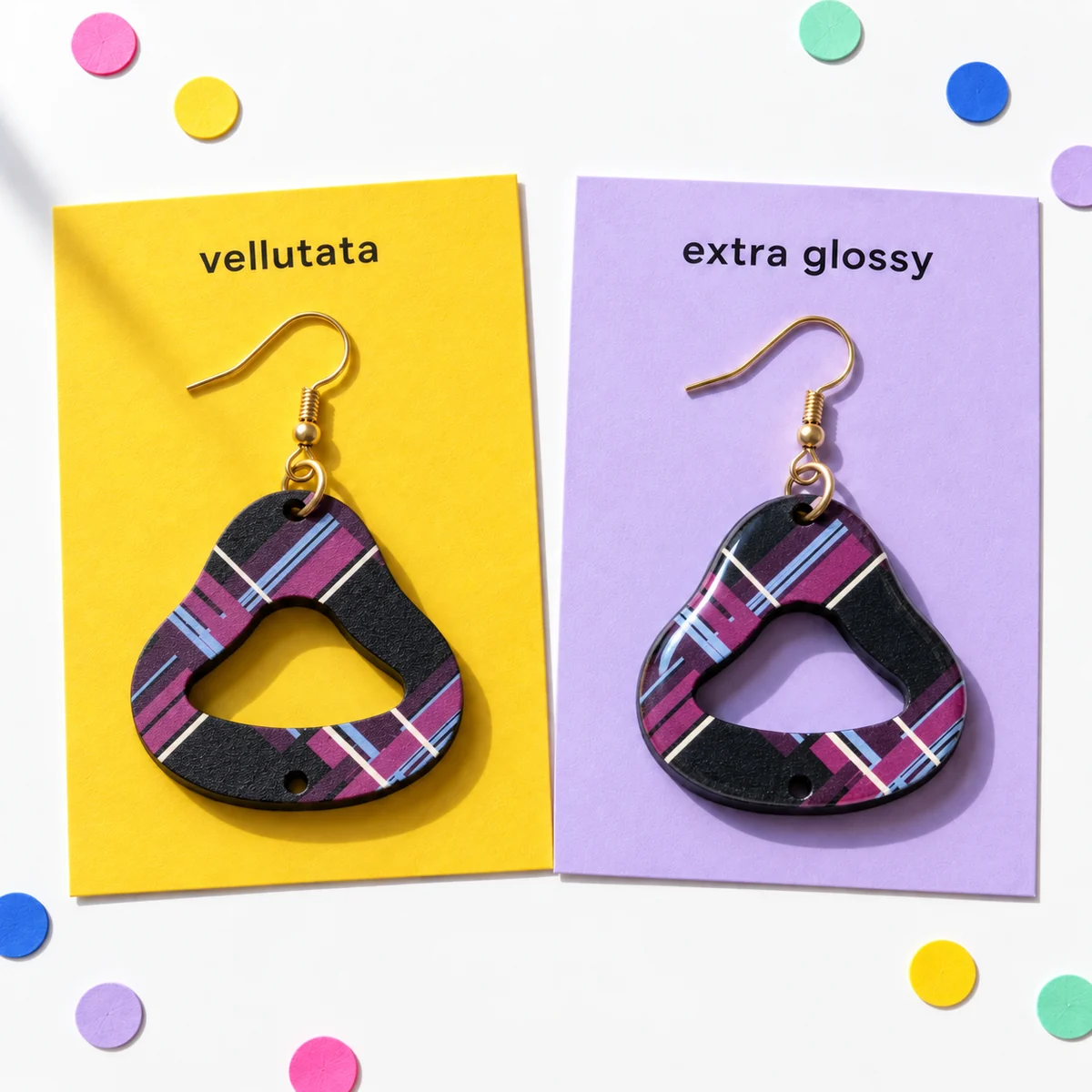 Orecchini Tartan · Finiture