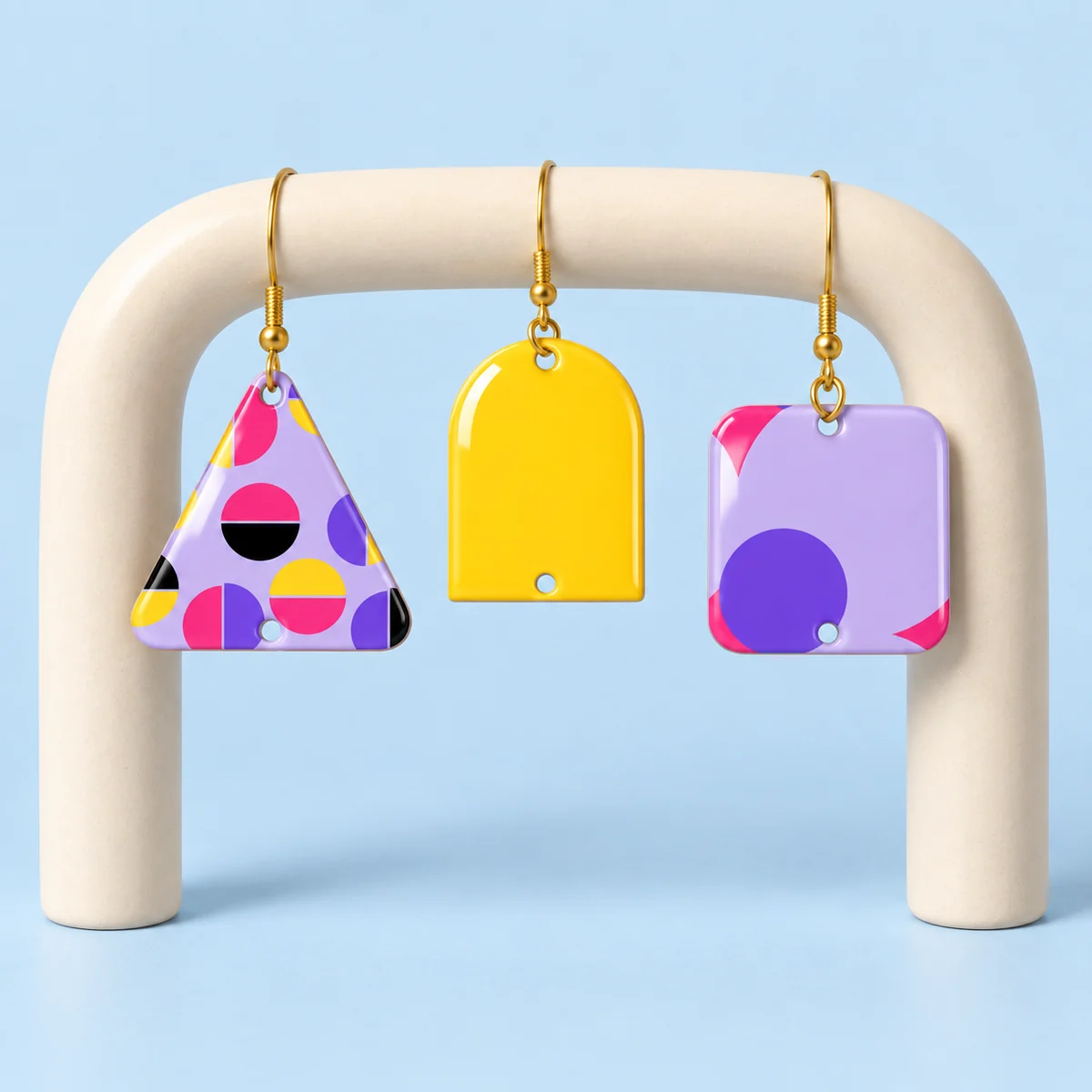 Orecchini Arco giallo · I tre pezzi