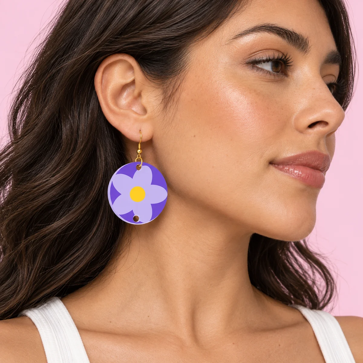 Orecchini Gummy fiore · Indossato