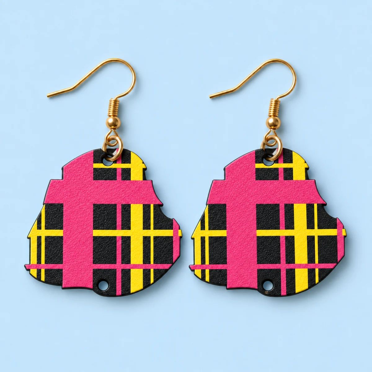 Orecchini Tartan asimmetrico